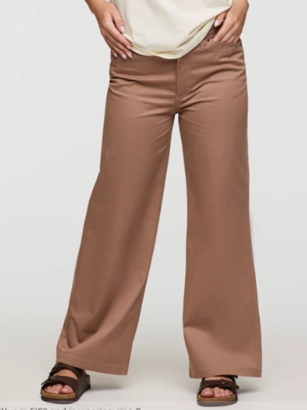 Cotopaxi Women's Size 14 Ambato Wide Leg Pant Reishi Tan Red NWT Cotton Blend